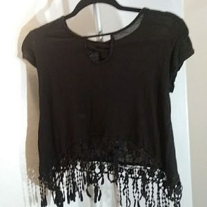 Black crop top